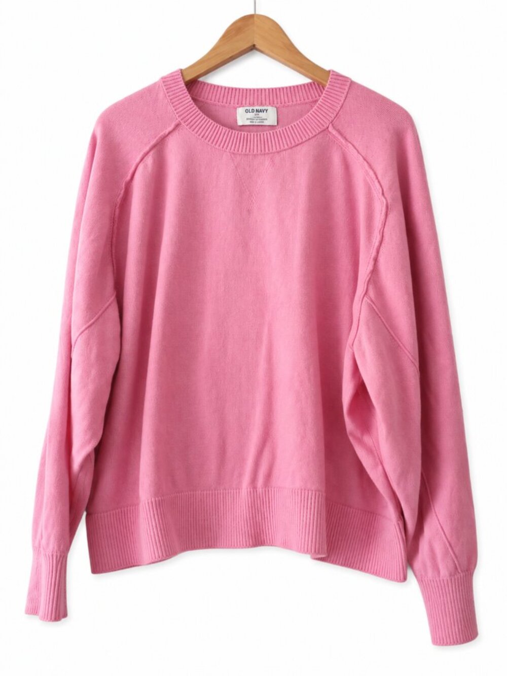 Old Navy SoSoft Lite Pink Cropped Pullover Knit Sweater Sz XXL